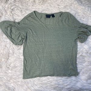 Rachel Roy Olive Green Blouse Top